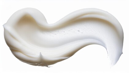 cosmetic smears cream texture on transparent background