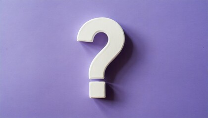 3d question mark symbols isolate on purple background 3d question mark object for social media 3d render illustation