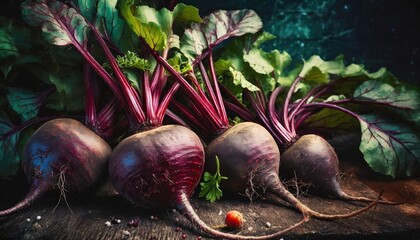 an authentic image captures the naturally thriving beetroots in its environment a testament to nature s beauty and vitality