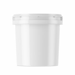white plastic container for food