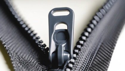 Zipper Unzipping Textile Close Up 
