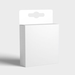 blank white hanger box isolated