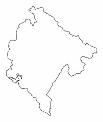 Montenegro outline map