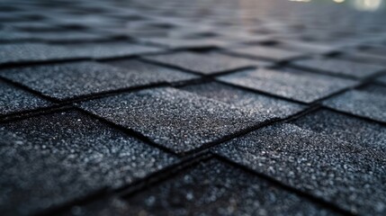Shingles texture - close up view of asphalt roofing shingles