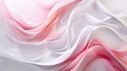 Obraz premium Textile, flow, silk background, futuristic wallpaper, design, abstract, light, bright, smooth, curve, white and red waves.