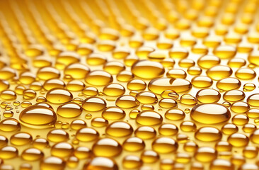 Yellow drops of vegetable oil
oils on a white background - abstract background