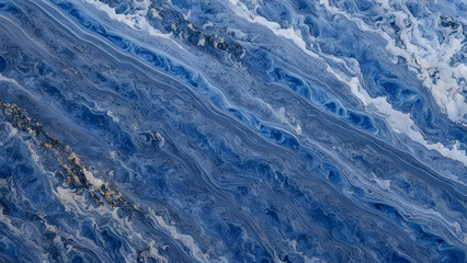 Fototapeta premium The image is a blue and white pattern that resembles a wave