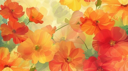 A vibrant blend of colorful blossoms in full bloom