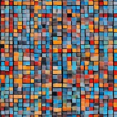 Fototapeta premium Mediterranean Mosaic Symphony: A Seamless Color Burst