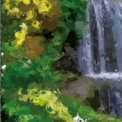 Oil paintings and various floral landscapes, chrysanthemums, lotus leaves, waterfalls, roses, peonies, flowers, and birds