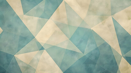 A minimalist geometric pattern wallpaper in soothing blue and beige tones
