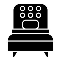 Single Bed Line icon