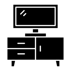 Tv Table Line icon