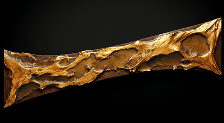 Decorative product for interior decoration made of wood and epoxy resin,Generated by AI