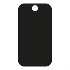 Black silhouette of a price tag icon - stock vector