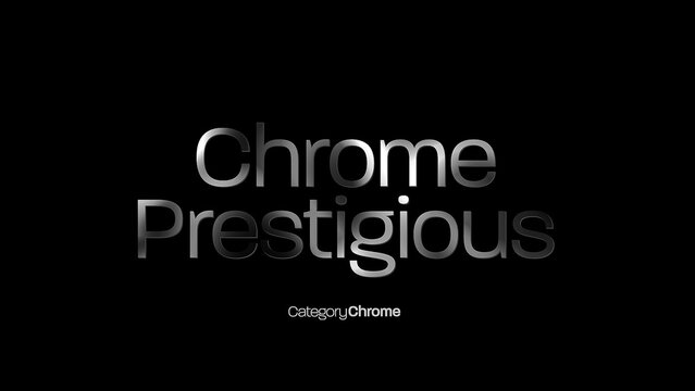 Chrome Prestige Title Card Cinematic Text Reveal Animation