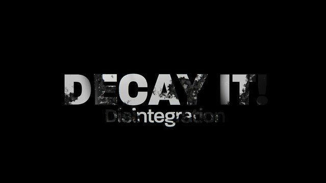 Decay Title Card Cinematic Text Reveal Animation