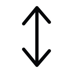 Double arrow icon. Thin line art image. 2 side arrow for illustration of width, length, height. Contour isolated vector image on white background. Vector illustration. Eps file 4.