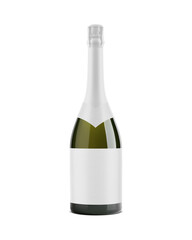 An image of a Green Champagne Bottle isolated on a white background
