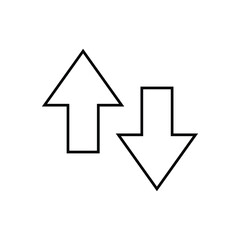 symbol arrows vector, Two arrows up-down sign. line arrows icon on white background. Exchange symbol, logo illustration. Vector illustration. Eps file 41.