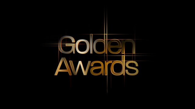 Golden Awards Title Card Cinematic Text Reveal Animation