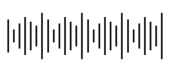 Sound wave frequency icon. Sound wave background. Sound wave icon, silhouette, vector design. Digital  voice recorder audio wave vector symbol. . Analog and digital audio signal, waves, Radio signal