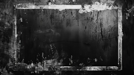 abstract grunge background with dirty texture frame in black banner resource with framed effect