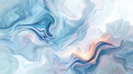 abstract organic panorama wallpaper background with fluid shapes and soothing colors creating a sense of tranquility and harmony digital illustration