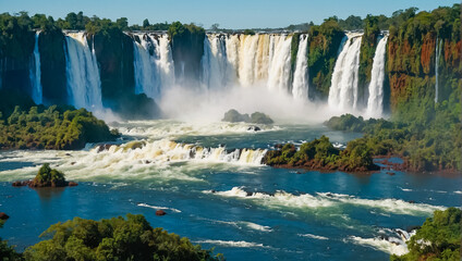 Fototapeta premium Stunning waterfall Argentina large