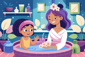 A mother-daughter spa day bonding experience