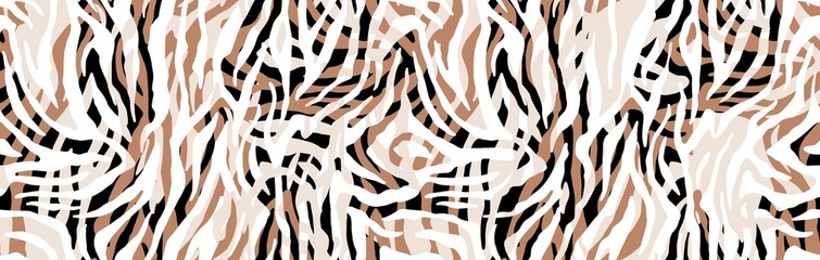 İnk effect, brush , zebra, texture print. Seamless patterns.