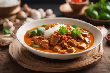 'dried red pork coconut curry panaeng famous thai food asia asian bowl breakfast chicken chili cooked cooking course cookery culture delicious dinner dish dry eat epicure green health healthy hot'