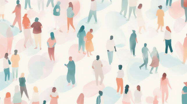 Abstract image of group of people