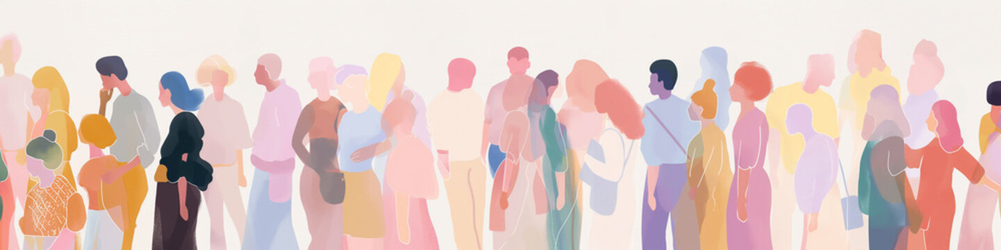 Abstract image of group of people