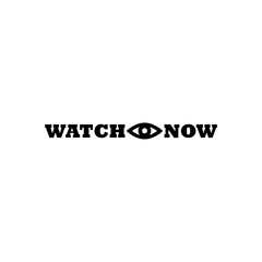 Watch now button icon isolated on white background