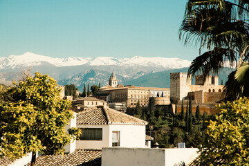 ancient arabic fortress Alhambra  Granada  Spain