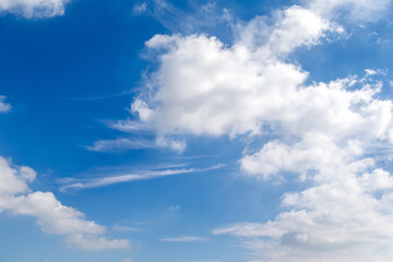 Blue sky with cloud formations