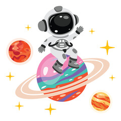 Space Concept With An Astronaut