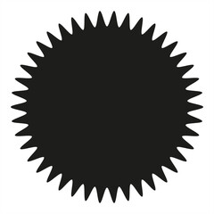 Black spiky circular shape for a modern price tag design - stock vector