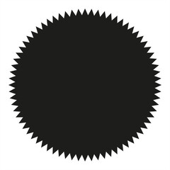 Black starburst shape suitable for a creative price tag design - stock vector