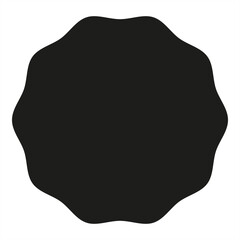 Black spiky circular shape for a modern price tag design - stock vector
