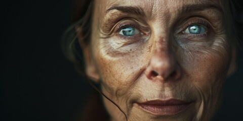 eldery woman   close-up portrait  Generative AI