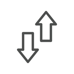 Grey Up and Down Arrows icon vector isolated on white background, logo concept of Up and Down Arrows sign on white background. Vector illustration. Eps file 66.