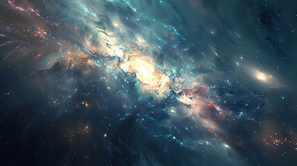 Obraz premium Galactic Tessellations Cosmic Artistry Unveiled