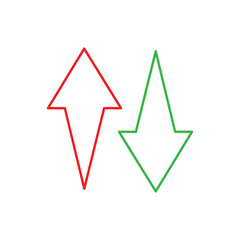 symbol arrows vector, Two arrows up-down sign. line arrows icon on white background. Exchange symbol, logo illustration. Vector illustration. Eps file 72.