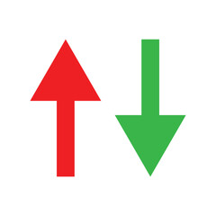 Up and down arrow vector isolated on white background. Vector illustration. Eps file 82.