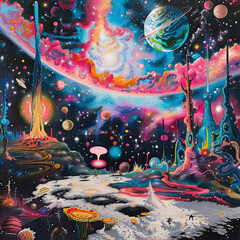 Psychedelic Cosmos Journey Through the Multiverse