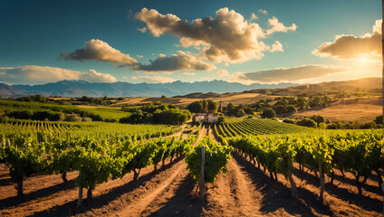 Stunning vineyard Argentina landscape