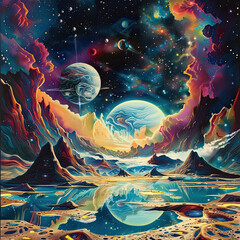 Psychedelic Cosmos Journey Through the Multiverse