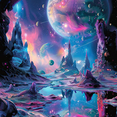 Psychedelic Cosmos Journey Through the Multiverse